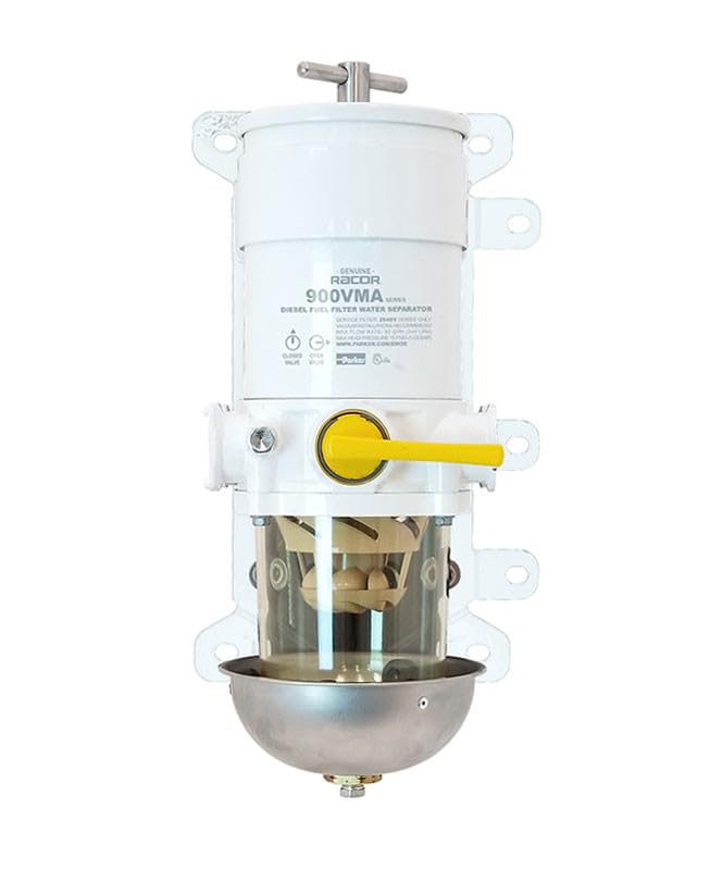 Racor Marine 900VMA10 Turbine Series Fuel Filter/Water Separator with Shut-Off Valve