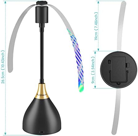 Fly Fans for Tables, Practical Fly Repellent Fan with Soft Blades, USB or Batteries Powered, Soundless and Portable Fly Fan Keeps Your Food Clean(3 Pack)