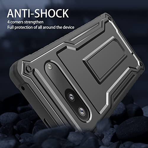 Image of for Google Pixel 7 Case, Military Grade Protection Shockproof Case with Tempered Glass HD Screen Protector and Kickstand Compatible with Google 7 Phone 6.3 Inch (Black)