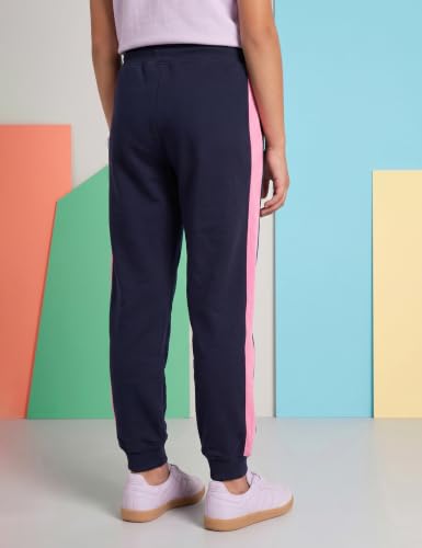 Image of Amazon Brand - Symbol Girls Contrast Panel Detail Cotton Rich Track Pants