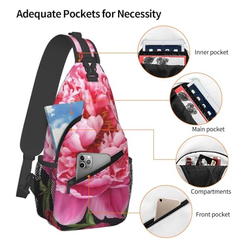Mochila cruzada de pecho para hombre negra miniatura 4