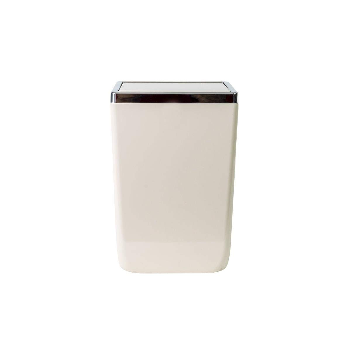 Primanova Toskana Kapaklı Kova, Plastik/Çelik, Bej, 6L lt, 175 x 175 x 260 mm