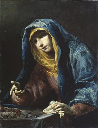 Affiche Toile La Vierge avec Instruments Giuseppe Maria Crespi Deco Salon 60x90cm