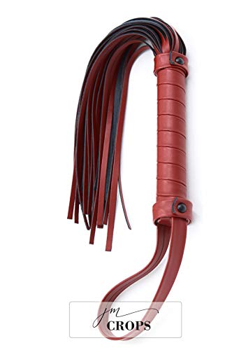 DERINODEM Horse Leather Crop 18" Horse Red Faux Whip 20" Horse Whips and Crops Equestrian Horse Whip
