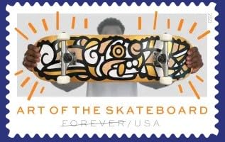 Art of The Skateboard (folha de 20) Carimbos postais de primeira classe para sempre 2023 Scott 5763-