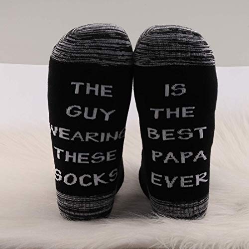JXGZSO The Guy Wearing These Socks Is The Best Papa Ever Socks Fathers Day Present Birthday Gift4