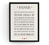 Geschenkeritter – Geschenke für Mama – Bilderrahmen mit Druck Danke Mama Mama