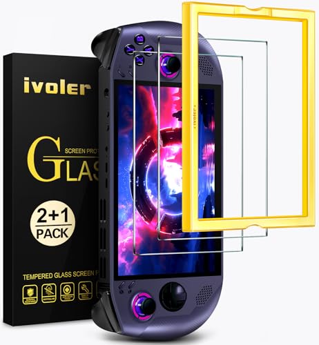 ivoler 2 Pack Screen Protector for Lenovo Legion Go S Handheld 2025 with Alignment Frame, Tempered Glass, 8 inch Full Coverage, Transparent Ultra HD, Anti-Scratch, Anti-Fingerprint