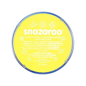 Snazaroo Classic Face and Body Paint for Kids and Adults, Pale Yellow Colour, Water Based, Easily Washable, Non-Toxic, Makeup, Body Painting for Parties, for Ages 3+