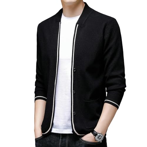Cardigan style coréen homme en tricot fin ajusté pour une allure raffinée