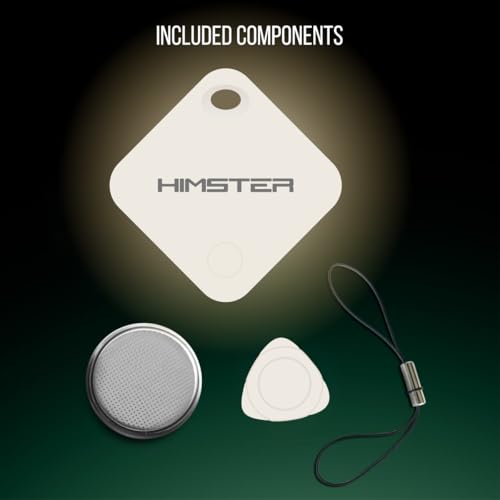 Image of Himster Locatag for Android | Google Find Hub Tracker | Bluetooth 5.4 | No SIM Needed | Anti-Lost & Loud 75dB Alert | Item Finder- Keys, Wallets, Bags, Pets |1-Year Replaceable Battery(White)
