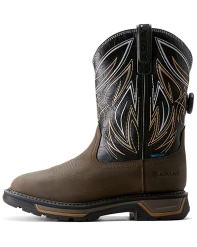 Ariat Men's Big Rig BOA Waterproof Work Boot, Iron Coffee/Black, 11 Extra Wide2