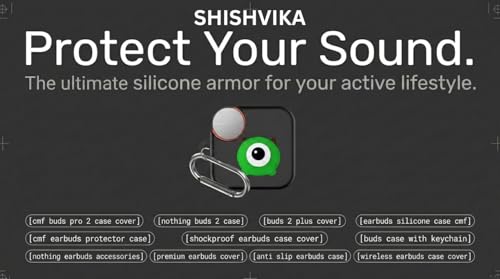 Image of SHISHVIKA Ultra Armor Silicone Case Cover Compatible for CMF by Nothing Buds Pro 2 / Buds 2 Plus /Buds 2 (MrQ, Cartoon)