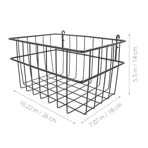 Cesta de pared de hierro Baluue multiusos negra para almacenaje 3