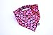 Valentine's Day Scrunchie Dog Bandana Perfect for Winter Season, Handmade Heart Print Elastic Pet Bandana, Love Day Photoshoot Props, Festive Dog Outfit (Ombre Hearts, Large)