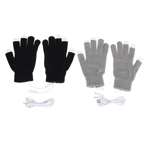 Guantes calefactados USB ligeros de acrílico y silicona antideslizante