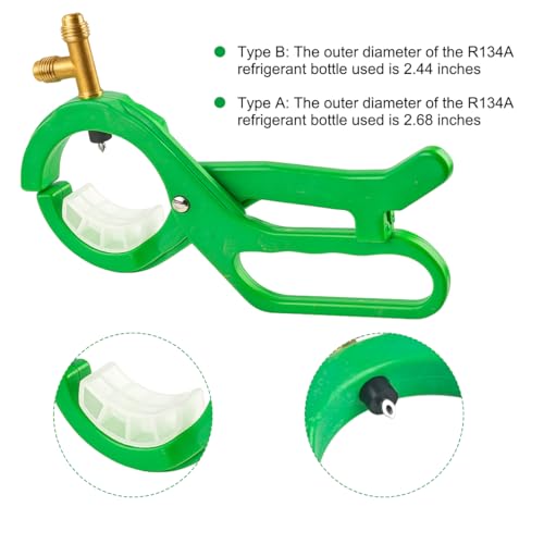 Llave para botellas de gas refrigerante R134A y R12 2 en 1 miniatura 4