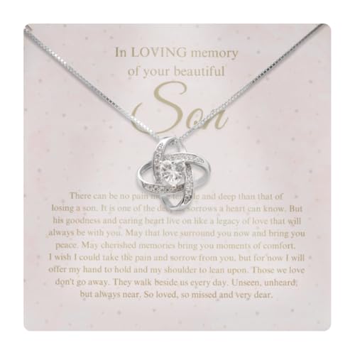 Memorial Necklace for Loss of Son Angel Wing Pendant Thoughtful Sterling Silver Keepsake to Celebrate His Memory and Comfort Grieving Parents