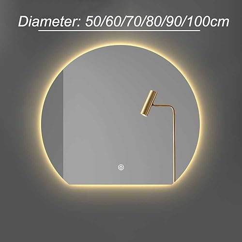 Miniatura 7 de TISSY Espejo LED de media luna de 40 pulgadas, regulable, espejo de baño, espejo de tocador antivaho sin marco, espejo de pared retroiluminado a