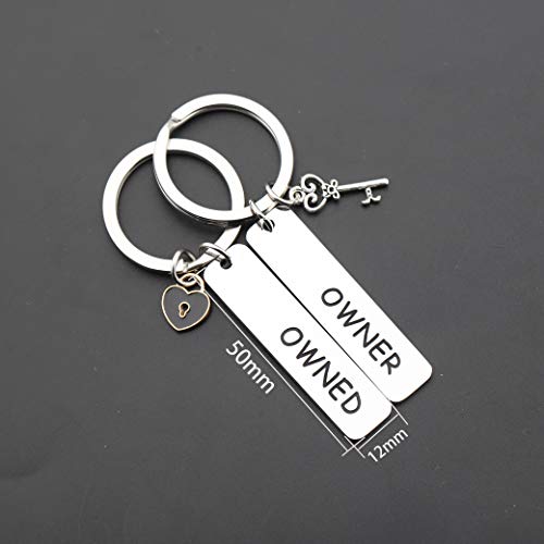 MAOFAED Couple Keychain Set Owner and Owned Keychain BDSM Gifts Daddydom Gift DDLG Gifts Babygirl Gift Couple Gift2