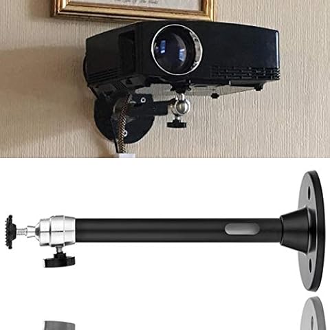 MyJell Mini Projector Wall Ceiling Mount 360° Rotatable Head Projector Hanger for Mini Projector CCTV DVR Camera, Black Cover