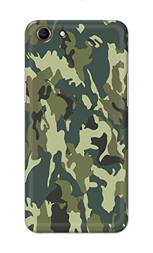 Image of PRINTFIDAA Printed Hard Back Cover Case for Oppo A83 Back Cover (Green Army Camouflage) -1803