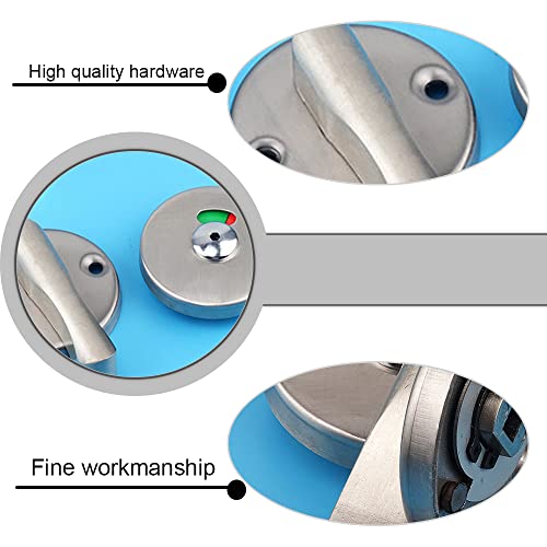 Indicator Door Lock Stainless Steel Vacant Engaged Privacy Indicator Lock Toilet Door Indicator Lock for Public Toilets and Public Bathrooms - Image 4