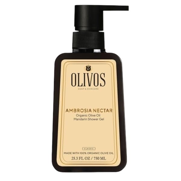 OLIVOS Gel de ducha de aceite de oliva orgánico, 750 ml