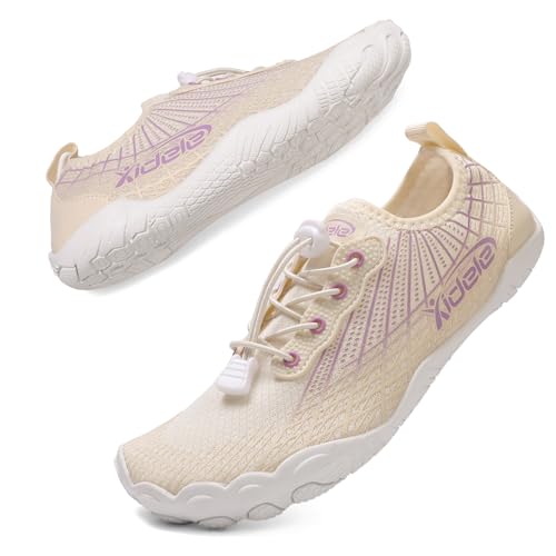 Image of Water Shoes for Men and Women, Barefoot Aqua Socks, Wide Fit Beach Swimming Pool Shoes, Anti-Slip Outdoor Walking Hiking Kayaking Diving Surfing