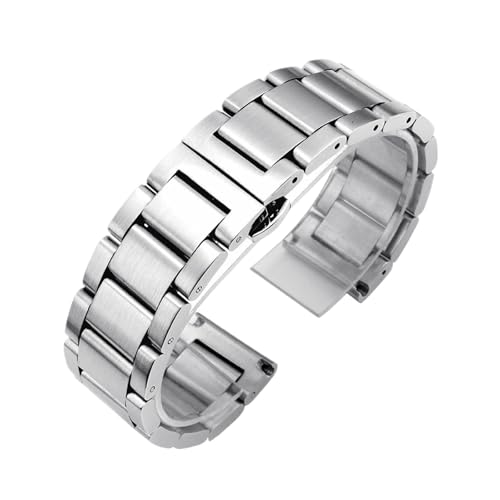 Bracelet montre acier inoxydable massif 22mm Cong Yi finition luxe boucle papillon homme