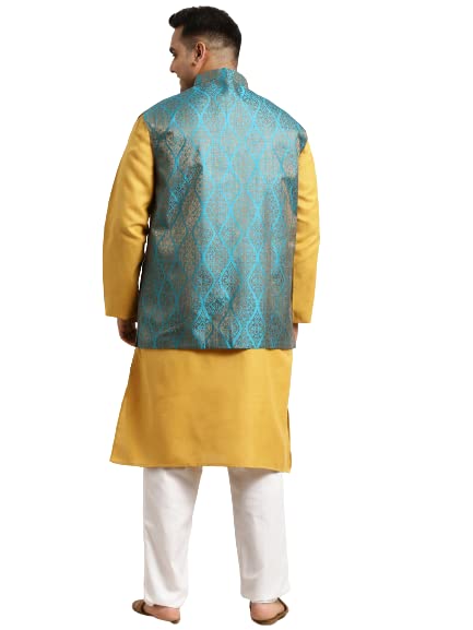 Image of SOJANYA Men Kurta Pyjama With Nehru Jacket