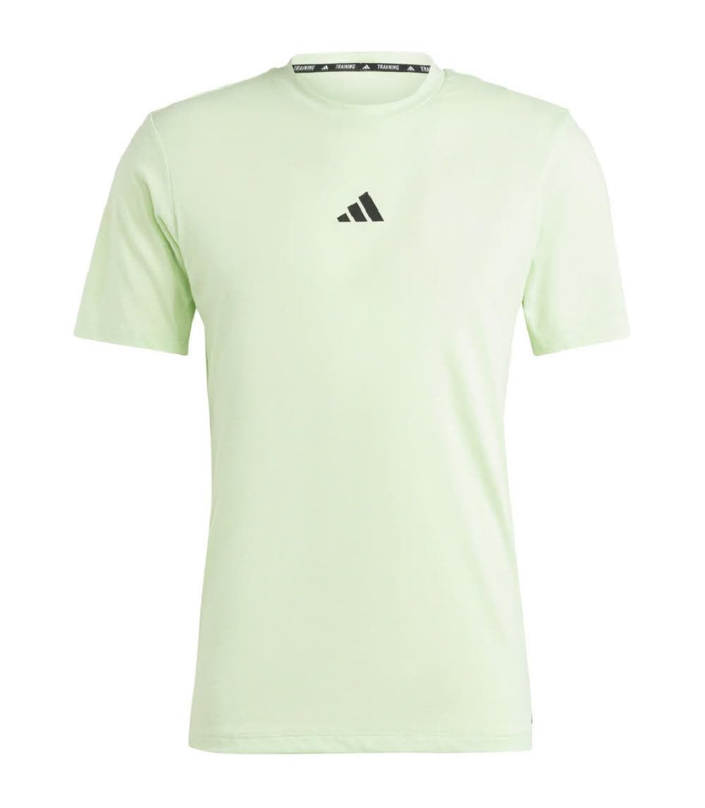 adidas Men's Workout Logo Tee, semi Green Spark/Black, L