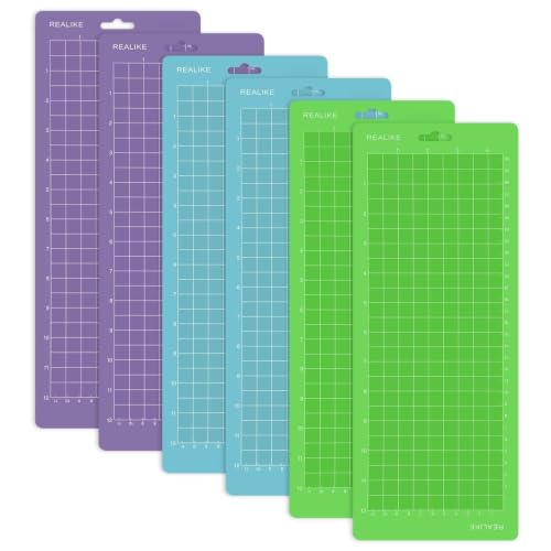 Image of REALIKE Cutting Mat Compatible with Cricut Joy 4.5 inch X12 inch (6 Mats), Variety Adhesive Cutting mats for Joy Accessories