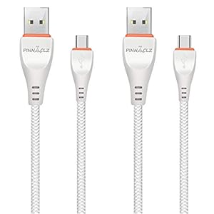 Pinnaclz Original Combo of 2 USB Type C Fast Charging Cable, USB C Data Cable for Charging and Data Transfer Smart…