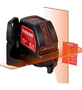 DLEADER Laser Level,Cross Line Laser, 33ft/10m Red Laser for Indoor Windows, Doors etc.;II Laser ...