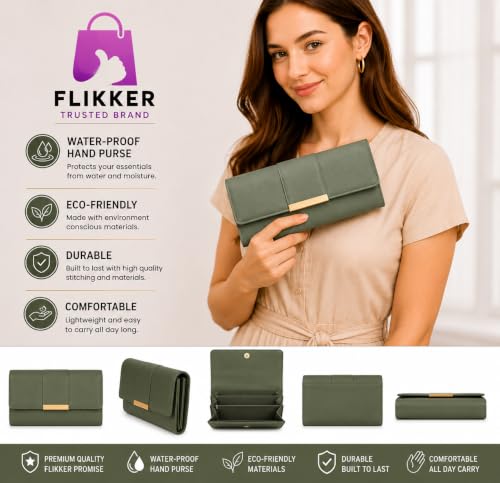 Image of Trendy PU Multi Zip Pocket Daily Use Purse for Women Wallet Bag for Girls Clutches Bag for Women Multicolour Small Handbag Multi card slots phone pocket ladies purse