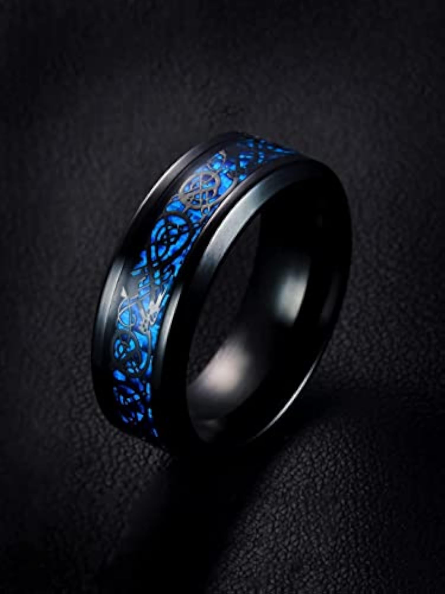 Men's Stainless Steel Celtic Dragon Combo Ring Set