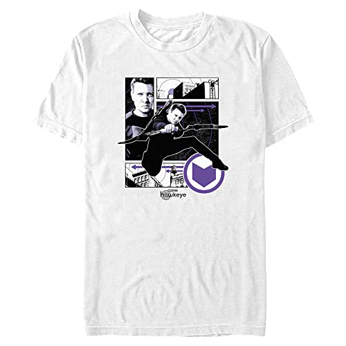 T-shirt Hawkeye Marvel homme grande taille 3XL blanc à manches courtes