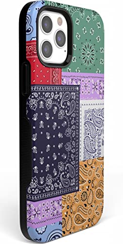 Casely Iphone 12 Pro Max Case | Compatible With Magsafe | Swatch It Up | Patchwork Bandana Case #TOP1