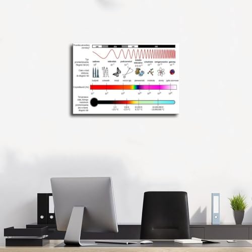 Spectre électromagnétique affiche WCYB toile éducative 30x45 - 3