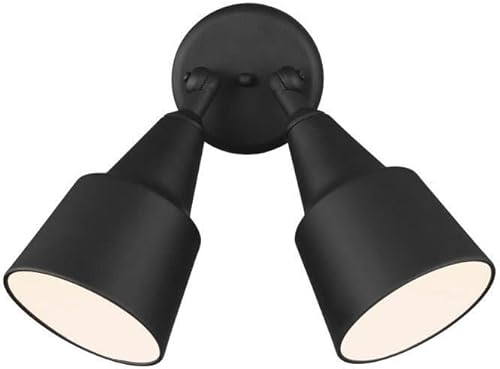 Miniatura 3 de Generation Lighting 8560702-15 - Luz de inundación ajustable giratoria de aluminio para exteriores, 2 luces de 240 vatios totales, 13 pulgadas de