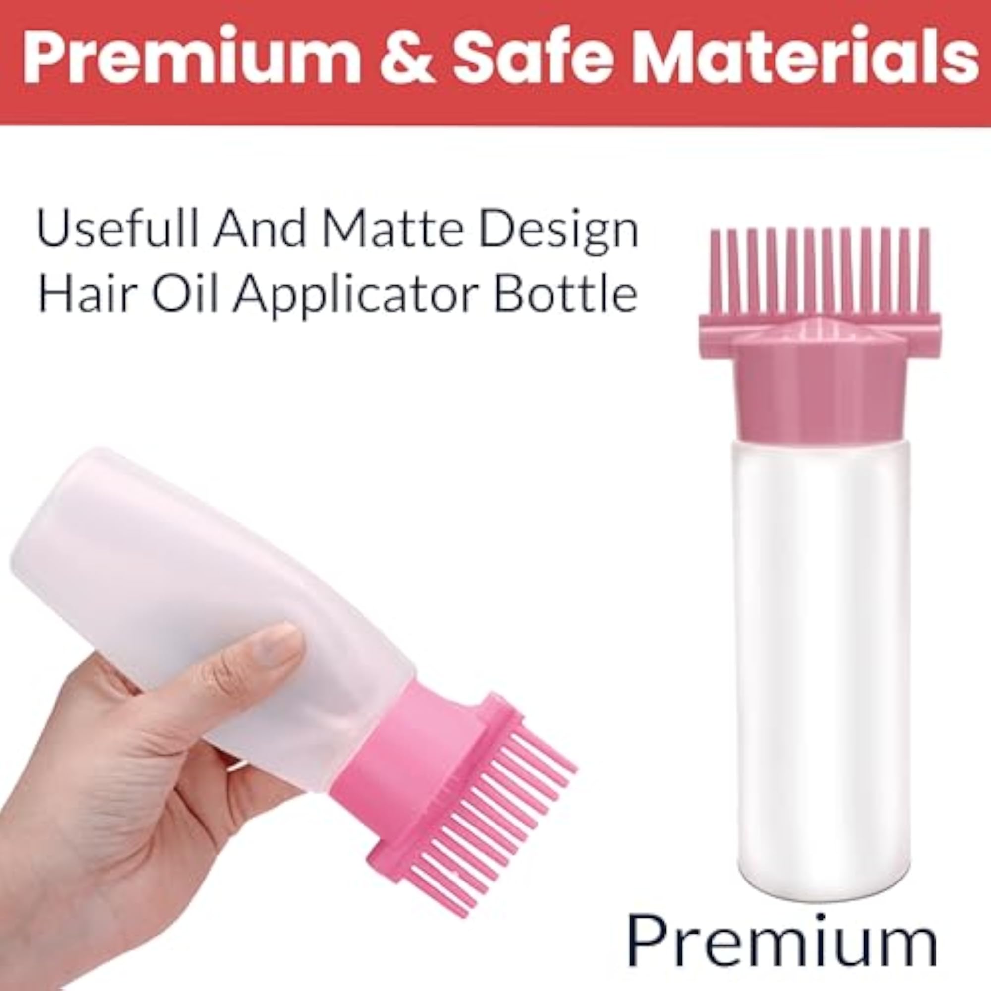 Hair & Serum Applicator Comb Bottle for Scalp Massaging