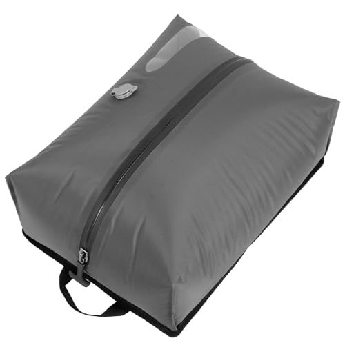 Sacchetto sottovuoto da viaggio per indumenti con valvola di chiusura, 16L in TPU sigillato, cubo vuoto per bagaglio e zaino (grigio)