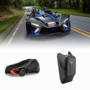Kemimoto Full Cover And Center Console Bag Polaris Slingshot With Roof 2023 2024 S Sl Slr R Roush Edition Windproof All Weather Protection Covers With Reflective Strips For Slingshot Accessories 1 41agzkdu0wl. sl500 . ss300
