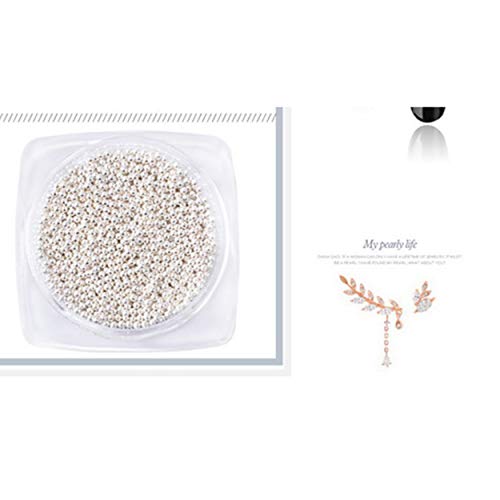 Preisvergleich Produktbild Lorenlli Kleine Stahlkugelbeschichtung verblasst nicht Metallverzierung Roségold Perlen Flasche 10g Nagelwerkzeuge Dekoration Zubehör