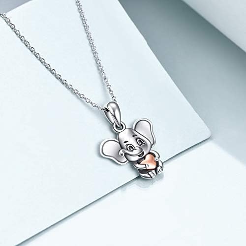 YAFEINI Animal Gifts Sterling Silver Elephant/Panda/Sloth/Cat/Horse/Unicorn Pendant Necklace for Women Jewelry Gifts