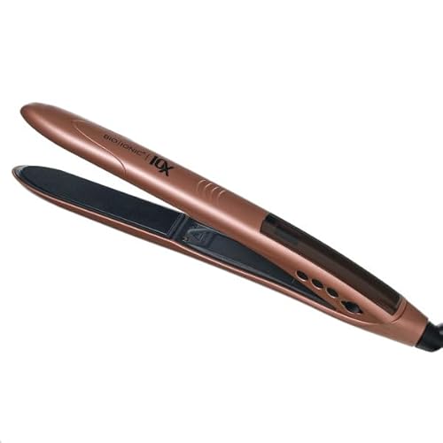 Bio Ionic 10X Styling Iron with Advanced Ionic Technology for Sleek Frizz Free Hair Straightening, 1 inch, Copper Rose