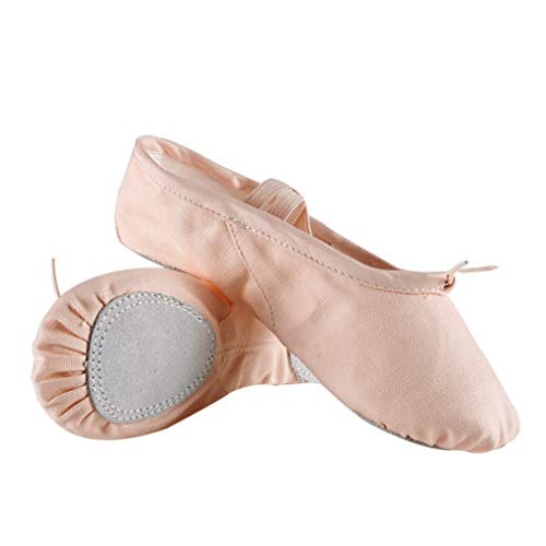 sumuya Zapatos de Ballet Zapatillas de Ballet de Danza Baile Transpirable para Niños y Adultos, Bailando Gimnasia Zapatos de Yoga Zapatos Deslizantes, Color Piel  Talla: 40.