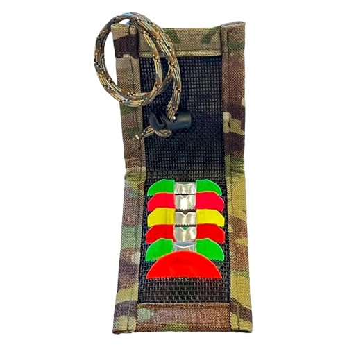 Genérico Portaberdos Para Berrea | Bolsa De Silbatos De Exterior 6 Ranuras | Bolsa Portátil De Tela Oxford Para Silbatos | Para Senderismo Montañismo Acampada Viajes Caza Exterior