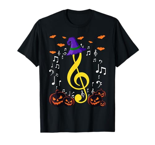 Music Note Pumpkin Fall Music Teacher Halloween Costume T-Shirt